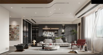 湖光山色現代風